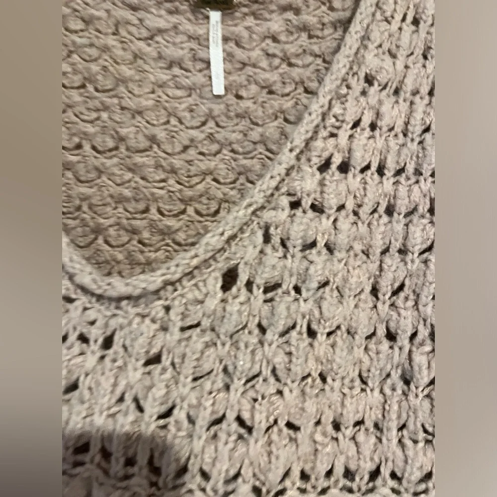 Free People Womens Crashing Waves Slouchy Oversized Wool Knit Pullover Sweater - Picture 4 of 10